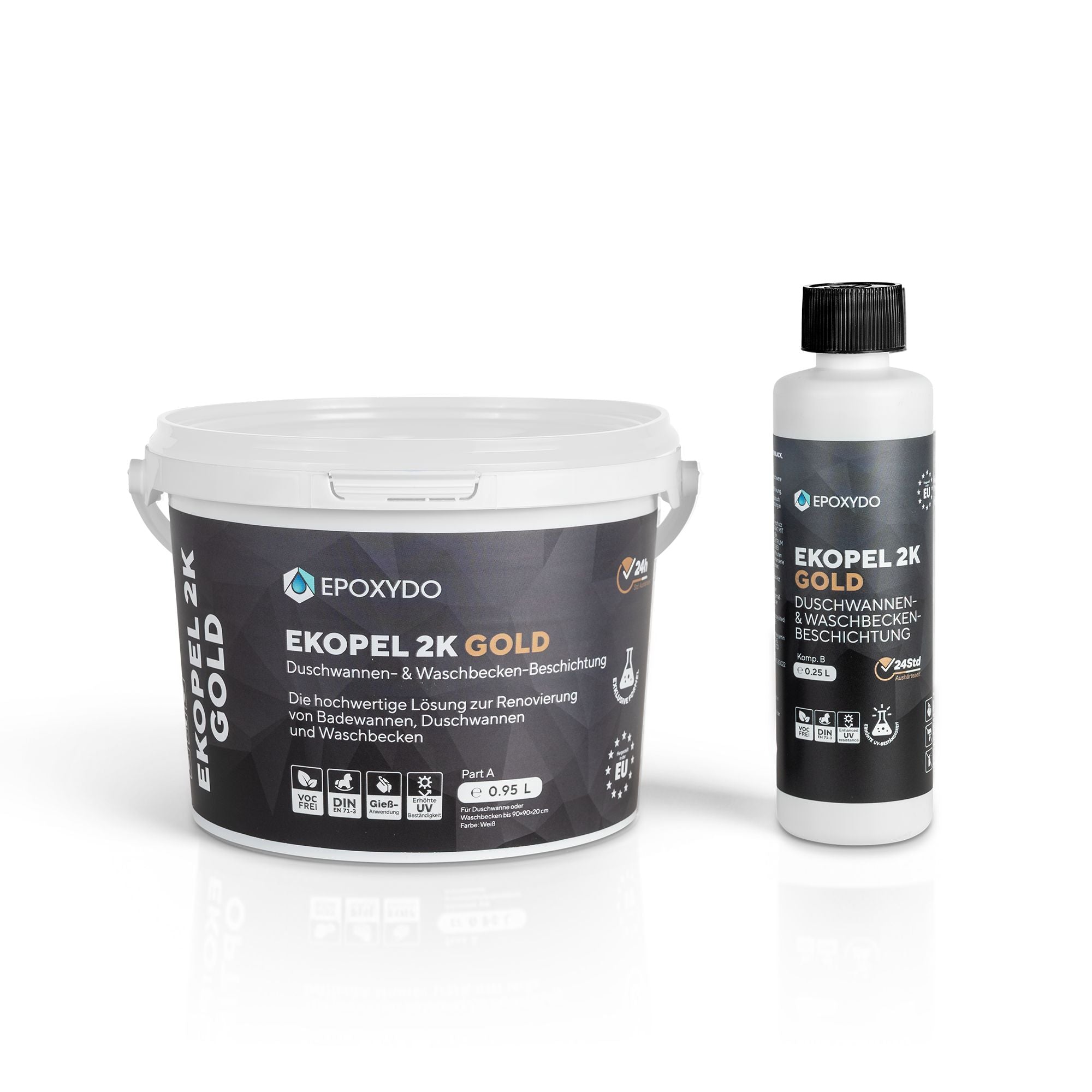 ekopel 2k ekopel roll on badewanne neu beschichten beschichtung neu auftragen neu gestalten streichen weiß wanne fliesen badewannenlack set von frei